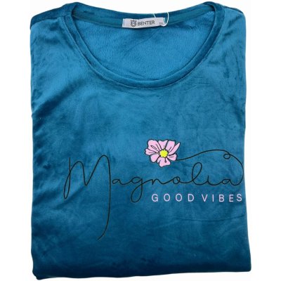 Magnolia dámské mikroplyšové dlouhé modré – Zboží Dáma