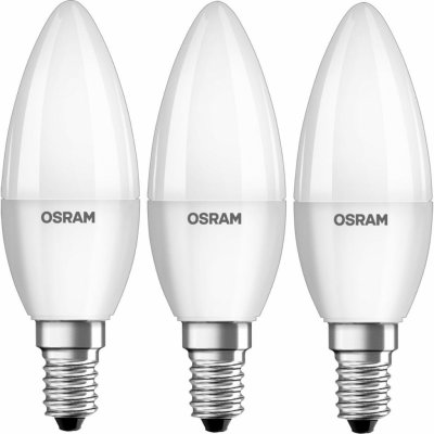 Osram 3PAK LED žárovka LED E14 B35 7W = 60W 806lm 3000K Teplá bílá 200° VALUE – Zboží Živě