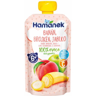 Hamánek kapsička Banán broskev jablko 100 g – Zboží Dáma