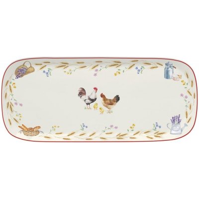 Easy Life Porcelánový servírovací podnos Country Life 40x17,5 cm – Zboží Mobilmania