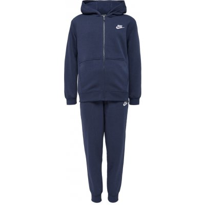 Nike SPORTSWEAR CLUB FLEECE chlapecká tepláková souprava tmavě modrá – Zbozi.Blesk.cz