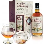MALECON 10y 40% 0,7 l (dárkové balení 2 sklenice) – Zboží Dáma