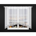 Dekorační krátká záclona se zirkony s řasící páskou CHRISTINE bílá 300x150 cm nebo 400x150 cm MyBestHome Rozměr: 300x150 cm – Zboží Mobilmania