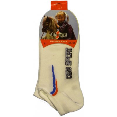 Design Socks Dívčí kotníčkové ponožky bílá