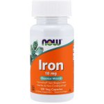 NOW Iron Bisglycinate železo chelát Ferrochel 18 mg x 120 rostlinných kapslí – Zboží Mobilmania