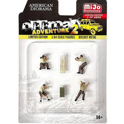 American Diorama Sada figurek 4ks Offroad Adventure 2 1:64 – Zbozi.Blesk.cz