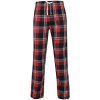 Pánské pyžamo Skinnifit SFM83 Tartan pánské pyžamové kalhoty červené