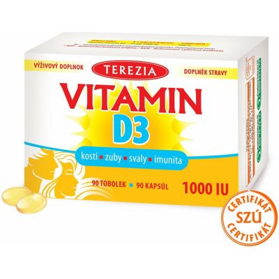 Terezia Vitamín D3 1000 IU 90 tablet – Hledejceny.cz