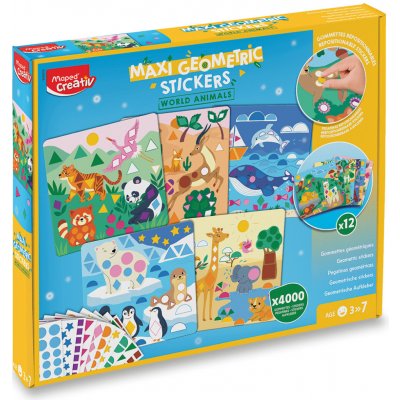 Maped Creativ Maxi Geometric Stickers kreativní sada World Animals – Hledejceny.cz