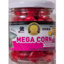 LK Baits MEGA CORN Wild Strawberry Obří kukuřice Lesní jahoda 220ml