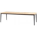 Cane-line Jídelní stůl Core, obdélníkový 274x90x74 cm, rám hliník lava grey, deska teak – Hledejceny.cz