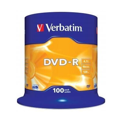 Verbatim DVD-R 4,7GB 16x, Advanced AZO+, spindle, 100ks (43549) – Sleviste.cz