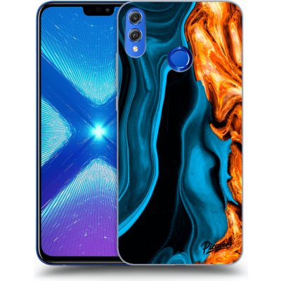 Pouzdro Picasee silikonové Honor 8X - Gold blue čiré