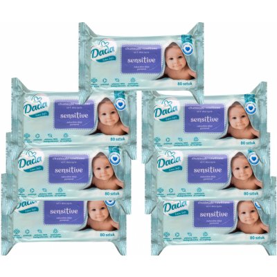 Dada Extra Soft vlhčené ubrousky Sensitive 7 x 80 ks – Zboží Dáma