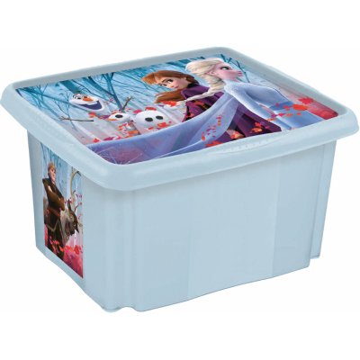 OKT Plastový box Frozen 15 l světle modrý s víke, 38 x 28,5 x 20,5 cm – Zbozi.Blesk.cz