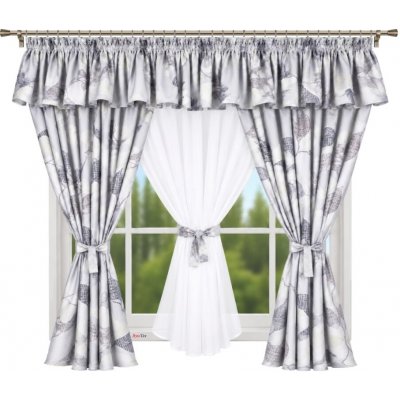 Fliying Hotová záclona L209 šedá, 400x160 cm – Hledejceny.cz