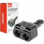 Dvojitá prodlužovací zásuvka 2xUSB 1xUSB C 12/24V max 200W AMIO-04173, , , – Zbozi.Blesk.cz