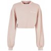 Dámská mikina Ladies Cropped Small Embroidery Terry Crewneck pink