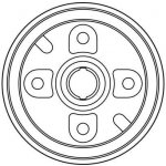 Brzdový buben TRW DB4253 - DAIHATSU CUORE II