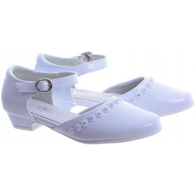 Dívčí k prvnímu svatému přijímání boty 245 s bílým podpatkem – Zboží Dáma
