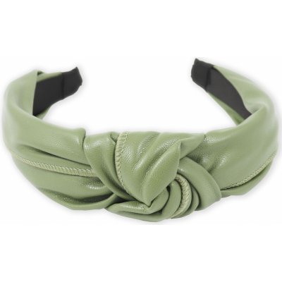 Čelenka do vlasů imitace kůže zelená – Zboží Mobilmania