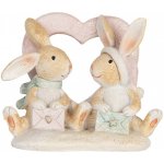 Clayre & Eef Zimní dekorace zamilovaní králíčci s dopisy - 11*6*9 cm – Hledejceny.cz