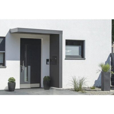 Gutta BS Plus 200 antracitová šedá 200x90 cm pravý bok s poštovní schránkou a nerezovým odtokem – Hledejceny.cz