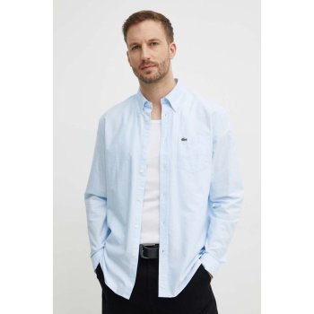 Lacoste bavlněná košile regular s límečkem button-down CH1911 modrá