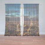 Sablio Záclony Noční Paříž: 2ks 150x250cm – Hledejceny.cz