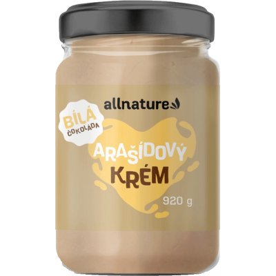 Allnature Arašídový krém s čokoládou Bílá čokoláda 500 g – Zboží Dáma