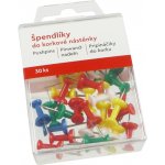 Špendlíky do korkové nástěnky 30ks barevné – Zboží Dáma