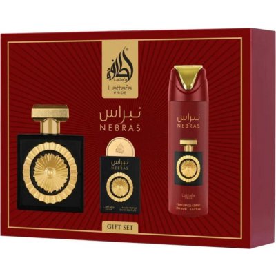 Lattafa Pride Lattafa Pride Nebras EDP 100 ml + Pride Nebras EDP 20 ml + deodorant s parfemací 200 ml – Zboží Dáma