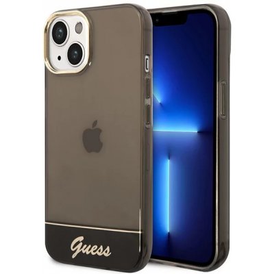 Pouzdro Guess iPhone 14 Plus Translucent černé – Zboží Mobilmania