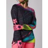 Cyklistický dres Fox W Flexair Ls Jersey Lunar Black/Pink