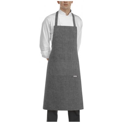 Egochef Kuchařská zástěra ke krku s kapsou Grey mix 70x90cm E-6103067C – Hledejceny.cz