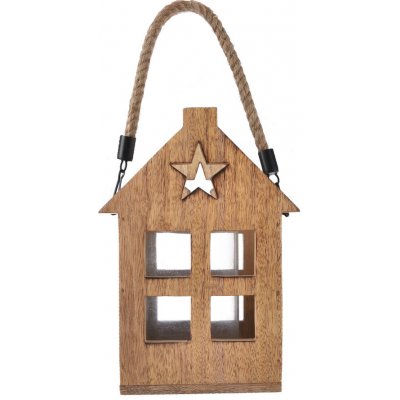 4Home Lucerna z mangového dřeva Shining Star 18 x 15 x 25 cm – Zboží Dáma