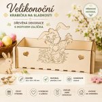 Dřevěná velikonoční krabička na sladkosti zajíček 262 × 160 × 145 mm – Hledejceny.cz