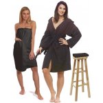 Interkontakt sada Black Chocolate: župan kapucí dámský saunový kilt osuška – Zbozi.Blesk.cz