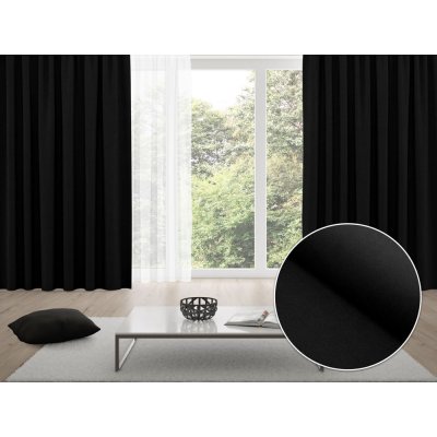 Biante Zatemňovací závěs Blackout BKU-116 Černý - šířka 140 cm 140x140 cm – Hledejceny.cz