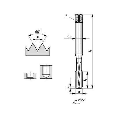 Bučovice Tools Závitník strojní M3x0,5 HSSE 2N přímá drážka PN8/1371(DIN371) - BU191-030 – Hledejceny.cz