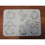 Teddies vkládačka/puzzle deskové obrysové zoo dřevo 30x21cm ve fólii – Sleviste.cz
