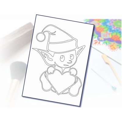 Radost v písku Šablona na pískování skřítek A4 210 x 297 mm – Zboží Mobilmania