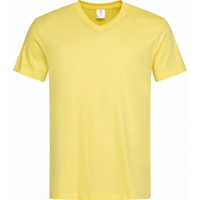 Stedman Pohodlné triko s výstřihem do véčka Žlutá S270