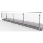 UMAKOV Skleněné zábradlí, 5350x1000mm, BR - sada pro montáž A-ZGBR100-5350 – HobbyKompas.cz