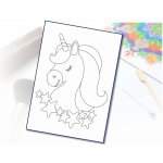Radost v písku Šablona na pískování jednorožec v hvězdičkách A5 148 x 210 mm – Zboží Dáma