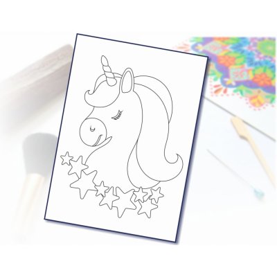 Radost v písku Šablona na pískování jednorožec v hvězdičkách A5 148 x 210 mm – Zboží Dáma