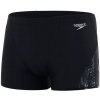 Koupací šortky, boardshorts Speedo Allover V-Cut Aquashort Black/White/USA Charcoal