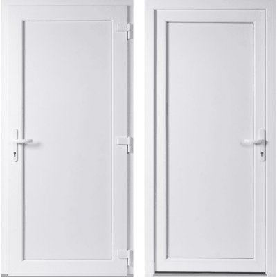 OknaDvereNaMiru.cz Vchodové plastové dveře Emily plné bílá / bílá pravé otevírání dovnitř 110 x 210 cm – Zboží Mobilmania