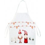 Autronic Zástěra vánoční UBR098-6 bílá – Zboží Dáma