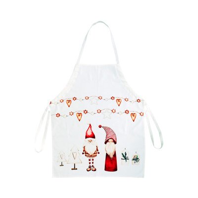 Autronic Zástěra vánoční UBR098-6 bílá – Zboží Dáma